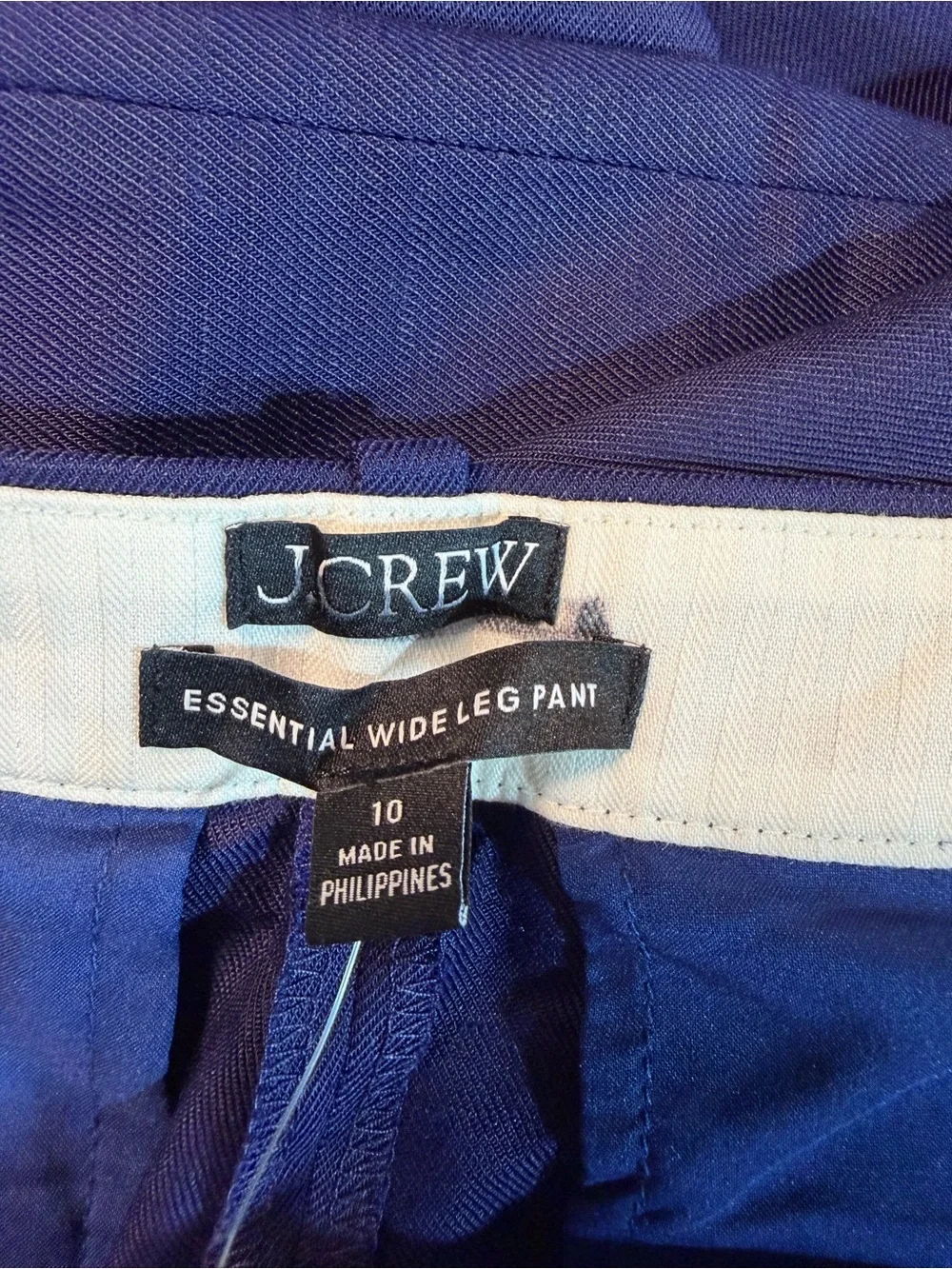 J.Crew Essential wide-leg pant in Gramercy linen blend in dark ink